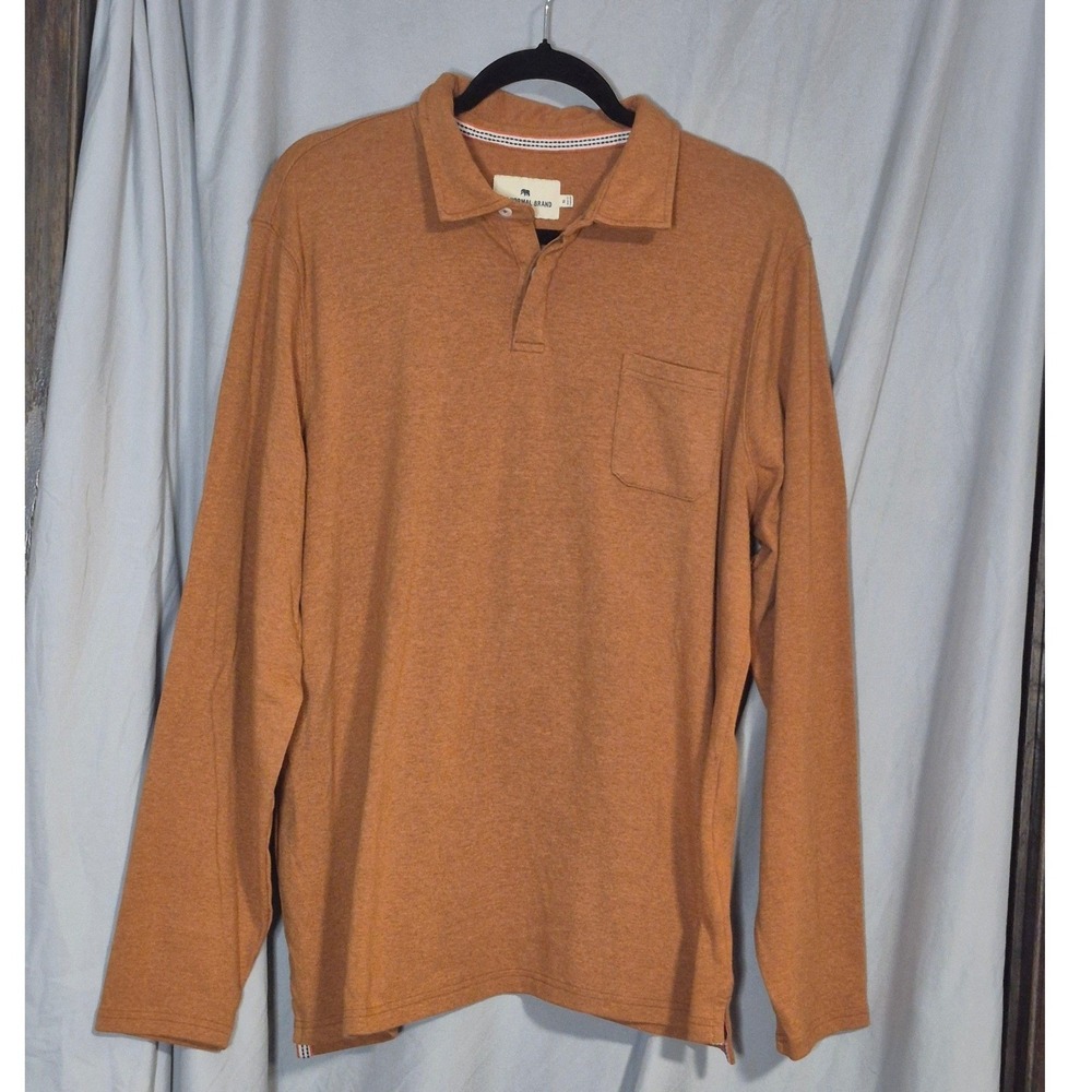 The Normal Brand Crew Neck Sweatshirt Mens Mustard Tan XL